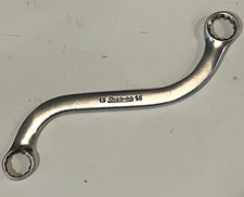 Snap-on Tools S-5911 13mm X 14mm 12pt S-shaped Obstruction Wrench Pat. 3273430 Snap-on Tools S-5911 13mm X 14mm 12pt S-shaped Obstruction Wrench Pat. 3273430