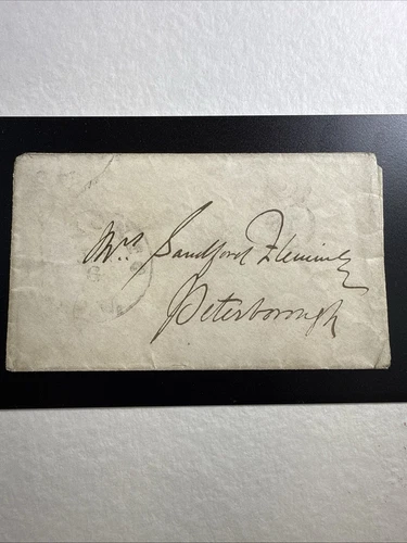 Mrs SANDFORD FLEMING STAMPLESS COVER (Mr F Invented Canada’s 1st Postage Stamp)