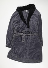 Finest Made Clothing Co Mens Grey Fleece Belted Robe XL