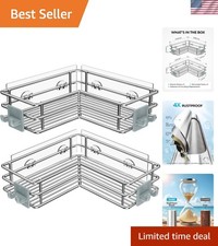 Corner Shower Shelves Stainless Steel, Adhesive Shower Caddy Basket Rack with...