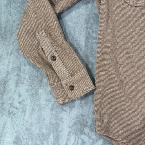 $120 NEW J.Crew Mens Medium Brown Diagonal Twill Button Down Shirt Medium Jacket image 6