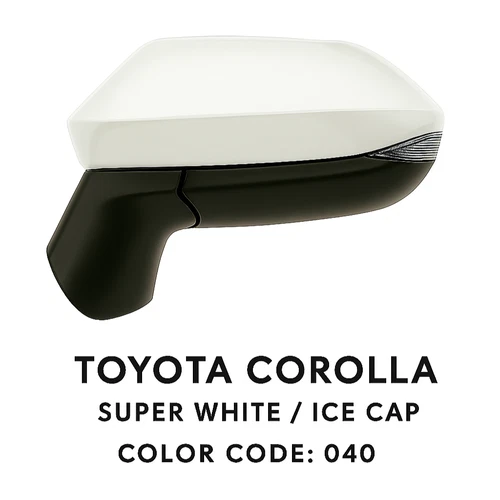 NEW WHITE Mirror fits a 21-25 TOYOTA COROLLA HATCHBACK PowerHeatSignal Driver LH