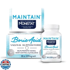 from The Makers of Monistat, Maintain Boric Acid Suppositories for Women, Fra