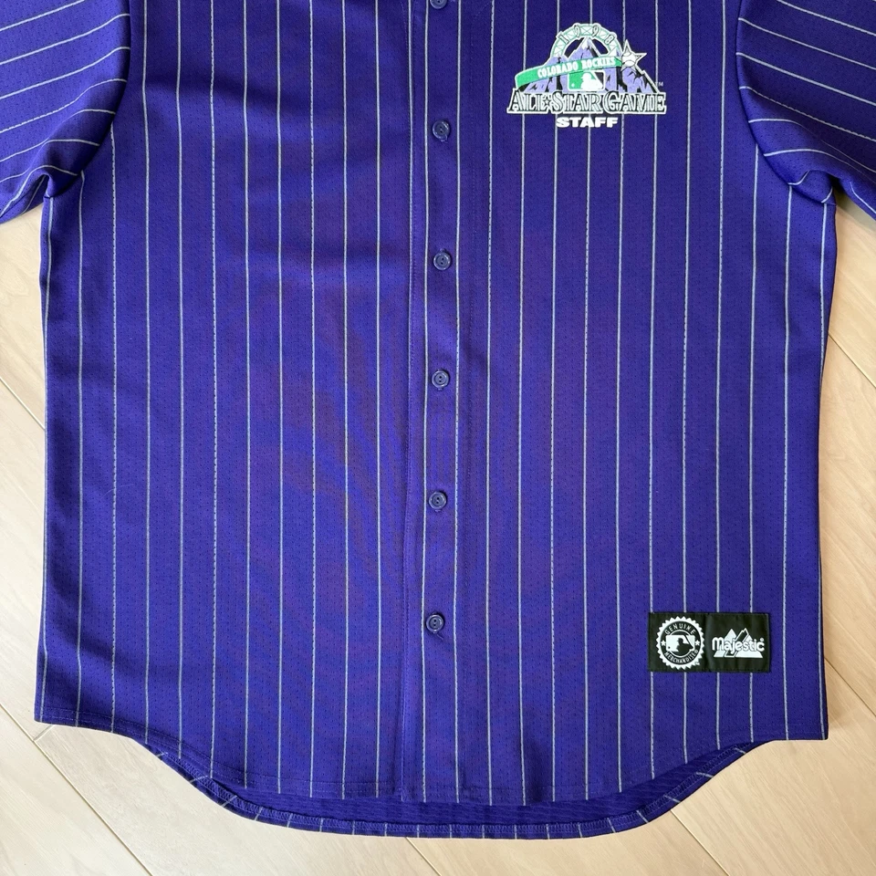 Camiseta De Colección Colorado Rockies All Star Game Staff XL Púrpura Años 90 Majestuosa MLB Foto 4 de 4