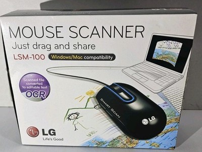 LG LSM-100 Mouse Scanner Handheld Laser USB Scanner 320 DPI Open Box