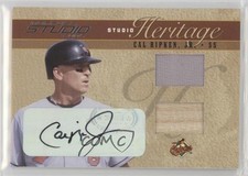2005 Donruss Studio Combo Materials Signatures 12/50 Cal Ripken Jr Auto HOF 7xr