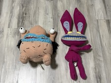 Lot Aaahh Real Monsters Krumm Ickis Plush Doll 10" /16 Nickelodeon 1995