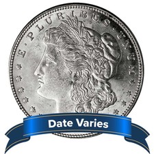 1878 to 1904 $1 Morgan Silver Dollar About Uncirculated AU