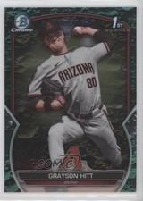 2023 Bowman Draft Chrome Aqua Lunar Crater Refractor /125 Grayson Hitt 10no