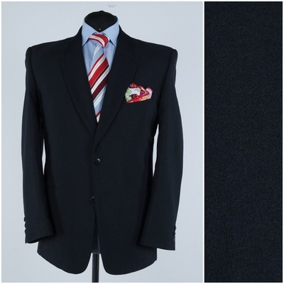 Herren Vintage Blazer 42R UK Größe LANCELOT Schwarz Sport Mantel Jacke