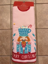 New 48" Christmas Tree Skirt Ashland Pink Nutcracker Merry Christmas Embroidered
