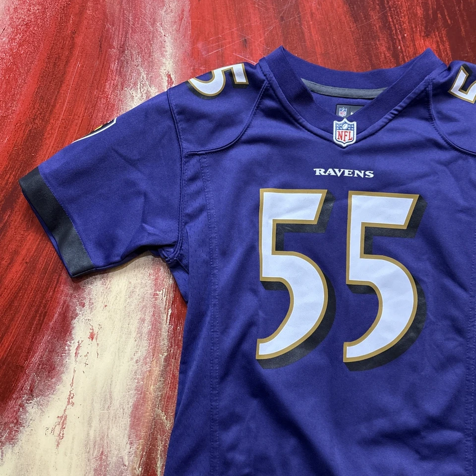 Camiseta deportiva Terrell Suggs #55 Baltimore Ravens Nike On Field cosida talla juvenil M Foto 3 de 4
