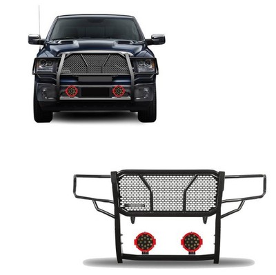 Black Horse Rugged HD Grille Guard Kit Modular  BK fit 2011-2018 Ram 1500