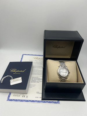 Chopard Happy Sport 27/8236-23 White Dial 7 Diamonds Box