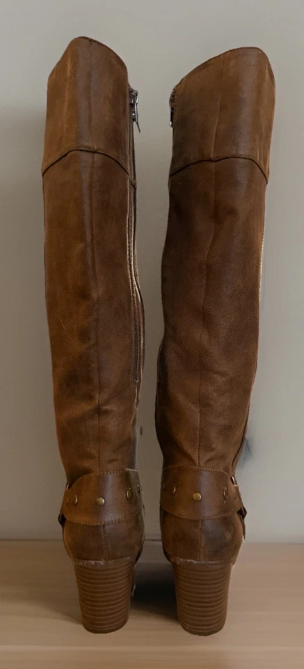 A2 by Aerosoles Botas Mujer 7.5M Creatividad Alto Montar Marrón Cremallera Lateral Tacones Foto 4 de 4