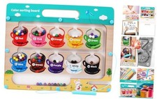 Montessori Toys Magnetic Color and Number Maze with White Baseboards - 3 Pieces