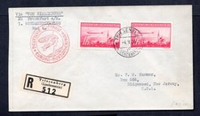 Liechtenstein - 1936 LZ129 Hindenburg Zeppelin Cover to USA