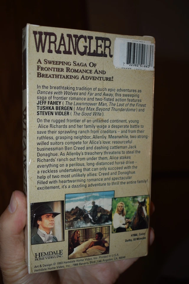 Wrangler (1993) VHS - Jeff Fahey, Tushka Bergen, Steven Vidler -BRAND NEW - Image 3 of 3