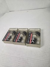 Maxell HGX Gold VHS-C TC-30 Camcorder Tapes 3 Pack NEW Sealed 30 Min