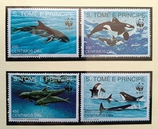 TIMBRE STAMP 4 SAO TOME Y&T#1080-83 ORQUE ORCA NEUF**/MNH-MINT 1992 ~F41