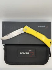 Boker Plus Rangebuster Yellow Handle Folding Knife New 01BO172