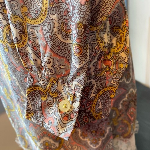 Lujoso Vestido Camisa Midi Miss June Seda Cachemira De Colección Dama 3/S Hada Cottagecore - Imagen 10 de 10