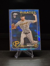 2024 Topps Chrome Sapphire Jackson Wolf Rookie Pittsburgh Pirates #523