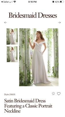 Morilee Women's Satin Dress Color Dew Drop Bridesmaid Wedding Guest Off Shoulder | eBay Morilee Women's Satin Dress Color Dew Drop Bridesmaid Wedding Guest Off Shoulder | eBay