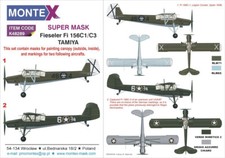 Montex 1/48 Fi 156C STORCH - Set di maschere super vernicianti (K48289)