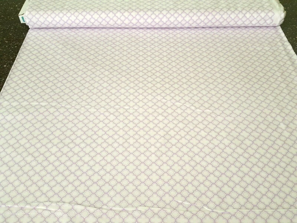 Sorbets BTY Quilting Treasures Lavender Lattice White - Image 2 of 2