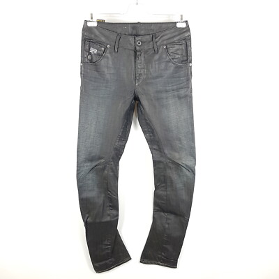 G-Star Jeans Arc Loose Tapered Damen W28 L32 Grau Coated Beschichtet Denim