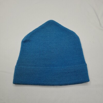Vintage Vermont Originals 100% Wool Ski Hat Blue Solid  display picture 1