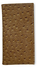 mens wallet ostrich print id check book genuine leather long wallet