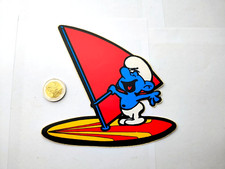 Puffo wind surf originale dell'epoca adesivo sticker