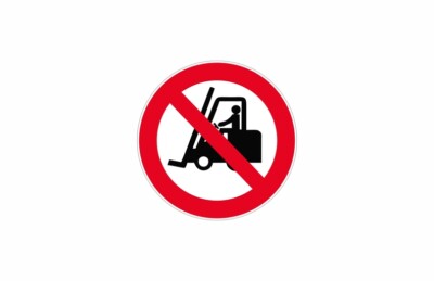 Adhesive Sticker Signage Handling Vehicle Prohibited