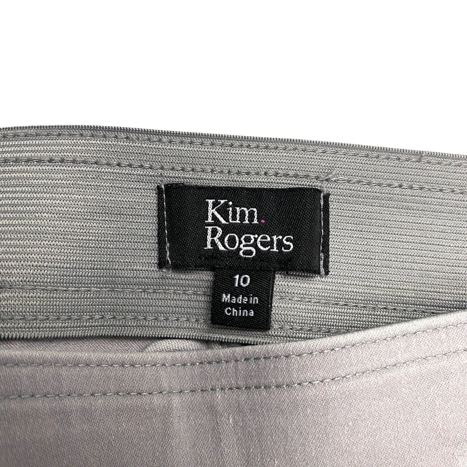 Vaqueros Kim Rogers Pul On ajustados para mujer talla 10 grises denim Foto 3 de 4
