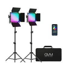 GVM RGB Video Lighting, Bi-Color Led Video Light Kit with APP Control, 2 Pack...