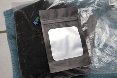 4x6'' Matte Clear Front Black Back Mylar Stand up Zip Lock Bag 110 bags