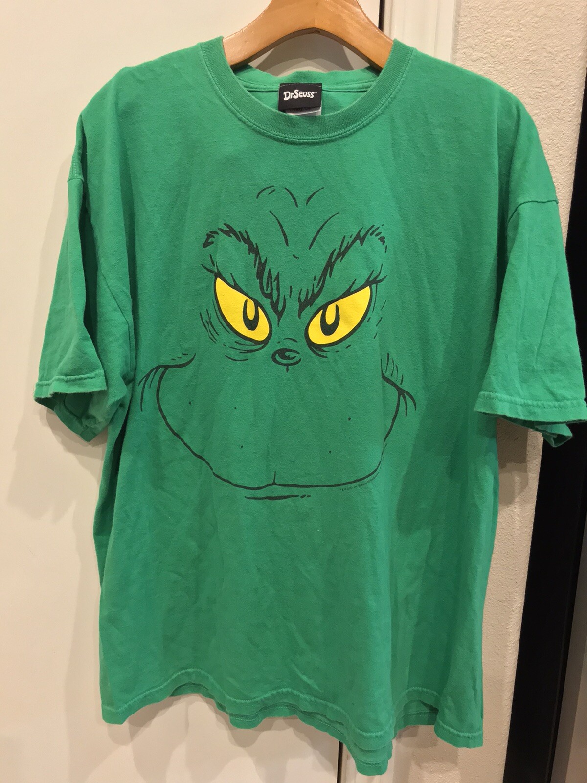 VINTAGE 2001 Dr Seuss The Grinch Green T-shirt Mens S??? - Gem