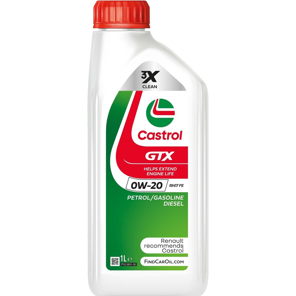 Castrol GTX 0w-20 RN17 FE Fully Synthetic Engine Oil - 1 Litre 1L