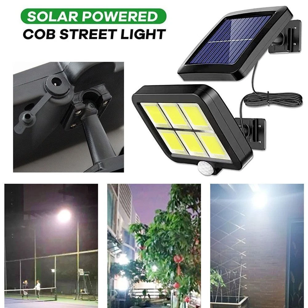 120 cob outdoor solar light with remote deals