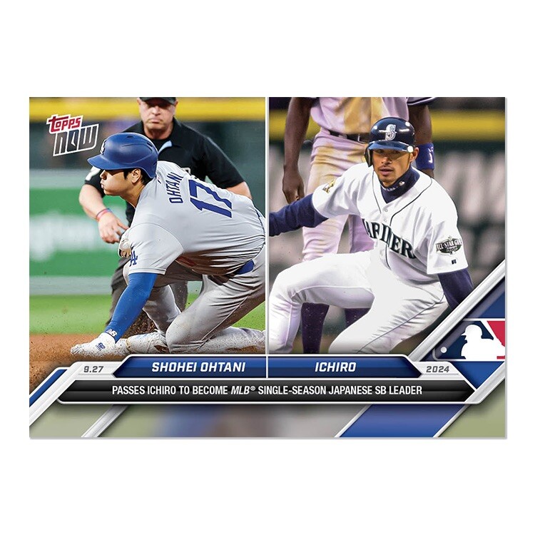 Shohei Ohtani & Ichiro 2024 Topps Now #768 - Japanese SB Leader