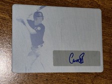 CASEY SAUCKE 2020 LEAF PERFECT GAME CYAN PLATE AUTO #1/1 Virginia, WHITE SOX