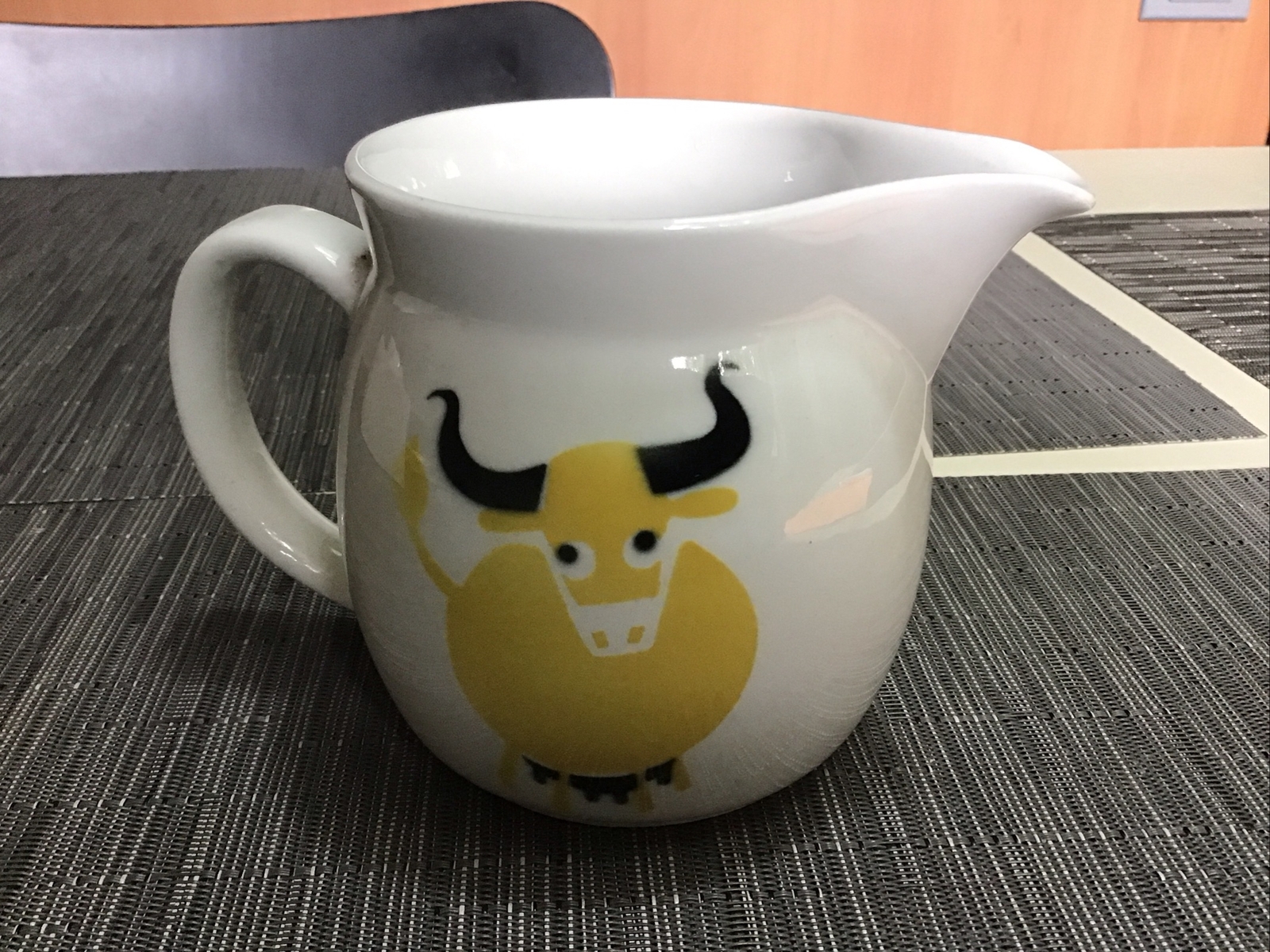 Arabia Finland  Yellow Bull Cow Pitcher Creamer Kaj Franck Mid Century
