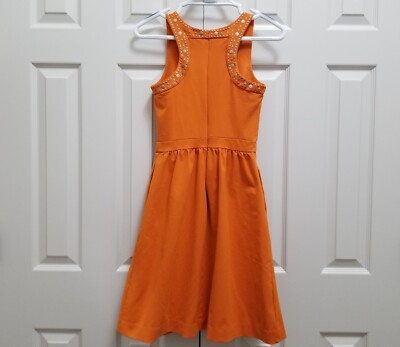 open lace back dress Orange Trick-or-Tartan Skater Dress main image 1
