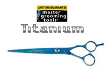 MASTER GROOMING TOOLS TITANIUM 440C STAINLESS STEEL 8 1/2"STRAIGHT SHEAR SCISSOR