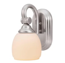 Home Decorators Collection 15281 Cedar Cove 1-Light Brushed Nickel Wall Sconce