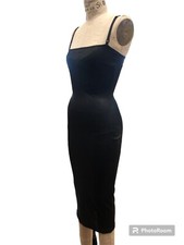 Dolce & Gabbana Runway Gothic Semi-Sheer Liquid Pin-Up Wiggle Midi Slip-Dress S