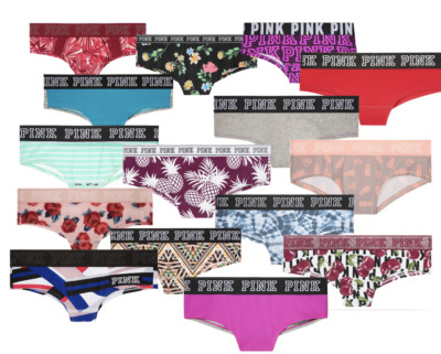 Victoria's Secret PINK Variety Logo Cheekster Panty, Set of 3 | eBay