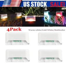 4x Solar LED Bright Deck Lights Lighting Outdoor Garden Patio Railing Decks Path